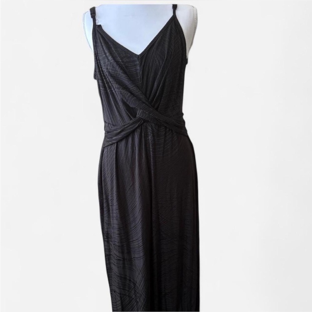 Black Wrap-Style Jumpsuit with Palazzo Legs